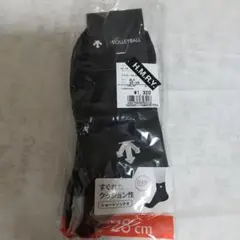 DESCENTE バレーボール ショートソックス ブラック 25-28cm
