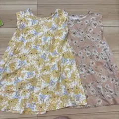 ユニクロ　ポール&ジョー花柄ノースリーブワンピース2点セット 120