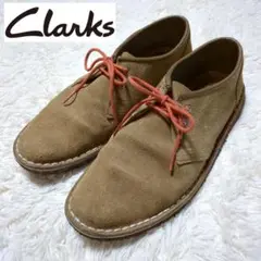 美品!Clarks チャッカブーツ スエード 牛革 ブラウン 25.5cm