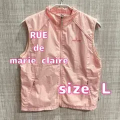 marie claire ジップアップ メッシュベスト L マリクレール ピンク