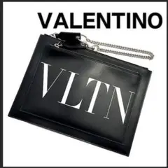 VALENTINO ヴァレンティノ クラッチバッグ ブラック レザー