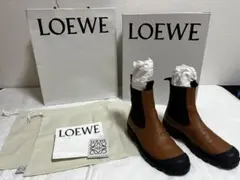 LOEWE カーフスキン サイドゴアブーツ タン