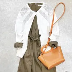 美品✨ブルックスブラザーズ コットンカーディガン 透かし編み はおり M