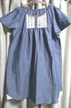 Denime風ワンピース　レース　新品同様　earth music&ecolog