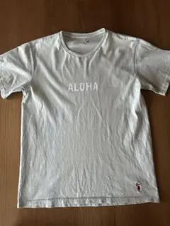 Aloha 刺繍 コットン Tシャツ 半袖　サンシャインクラウド