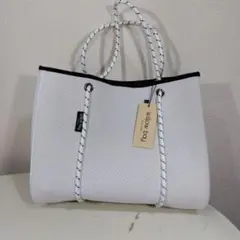 【B品】【Willow Bay/ウィローベイ】トートバッグ　ホワイト　ポーチ有り
