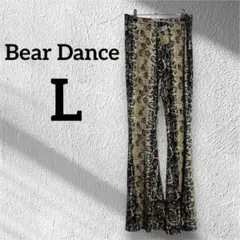 【Bear Dance】新品✨️美品❣️(L)ヒョウ柄 スパッツ レギンス フレア裾