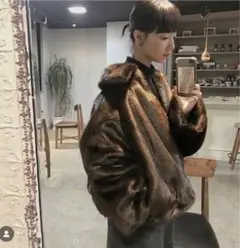 LEINWANDE Faux Fur Jacket ファー コート