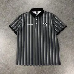 美品 kisswark golf キスマークゴルフ 半袖 ポロシャツ 黒 LL