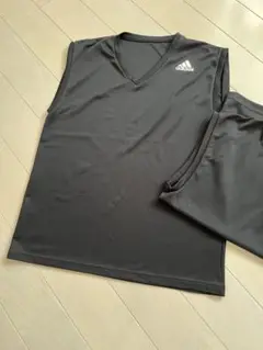 adidas ブラック 2枚アンダーシャツ 170