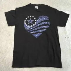 SC85 デルタ COWBOYS ハート型デザイン Tシャツ M 黒