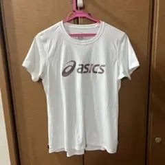 アシックス ホワイト Tシャツ　レディース　サイズS 美品