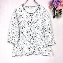 しまむら　NOBLE ELE　小花柄パジャマ　五分袖　ナイトウェア　Lサイズ