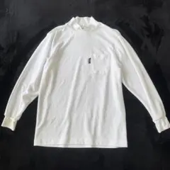 【希少】Rodhos Valentino 白 長袖モックネックTシャツ M