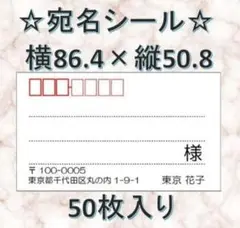 320円　50枚　大きめ☆宛名シール☆シンプル☆