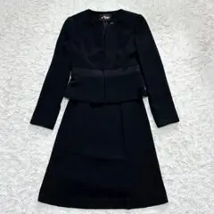 【美品】ユキコハナイ ブラックフォーマル 喪服 礼服 ワンピース 7号 黒