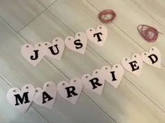 JUST MARRIED ガーランド　結婚式　ブライダル