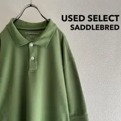 古着 “SADDLEBRED” Plain Polo Shirt (green)