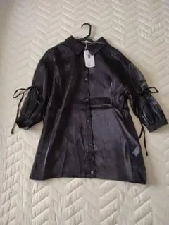 【Chico】【新品タグ付き未使用】7分袖シアーシャツ ブラウス