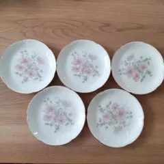 大倉陶園 OKURA ケーキ皿5客 花柄