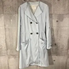 706 Feroux フェルゥ スプリングコート 無地 ステンカラー 水色 L