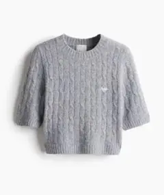 H＆M ケーブルニットセーター グレー