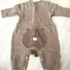 くまのロンパース　ブラウン　60サイズ