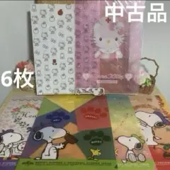 【中古品】ハローキティー　スヌーピー　日本生命　クリアファイル