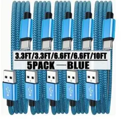 5本セット Type-Cケーブル、高速充電対応
