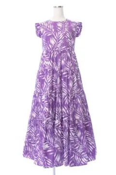 OBLI パープルリーフワンピース size 1