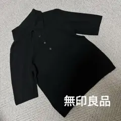 無印良品 ＵＶカットリブ編み五分袖ポロセーター