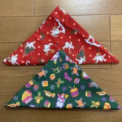 【新品未使用】クリスマスモチーフ　ハンカチ2枚