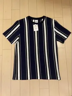 ZARA ストライプ Tシャツ Mサイズ ネイビー 未使用品