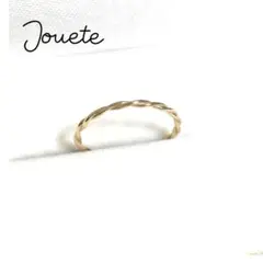 (美品) ジュエッテ Jouete◆K10YG ツイストピンキーリング 3号