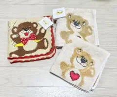 suzy's zoo スージーズー タオルハンカチ 新品2枚 中古1枚 セット