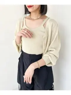 ヘザー　Heather ラメニットカーデ2P