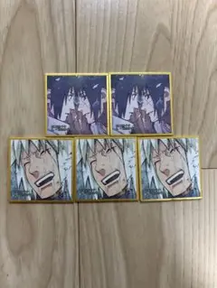 NARUTO 疾風伝 豆ガシャ 色紙 イタチ サスケ 自来也