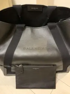 BALENCIAGA ネイビーカバMパンチング トートバッグ