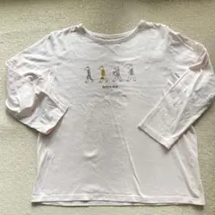 マドモアゼルノンノン　ピンク　長袖Tシャツ　日本製