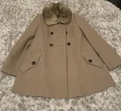 バーバリーブルーレーベルファー付コート
