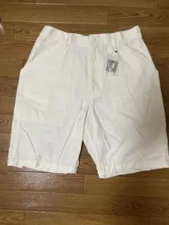 新品ホワイト ショートパンツ ポケット付きサイズL