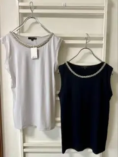 美品★ COMME CA ISM ノースリーブトップス 2色セット サイズ9