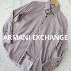 【美品】アルマーニエクスチェンジ 長袖シャツ メンズ ストライプ ボタンダウン