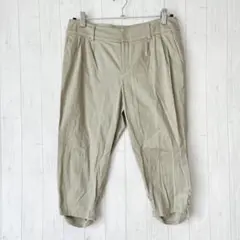 【ノーリーズ】 7分丈パンツ 日本製 無地 薄手柔らか さらさら シンプル