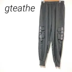 gteathe カーゴーパンツ ブラック　ポケット付き　M ウエストゴム