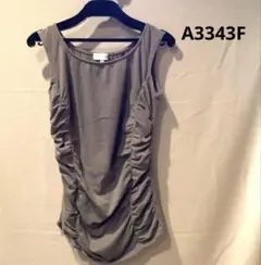 値下げ☆カシュクールノースリーブカットソー（A3343F）