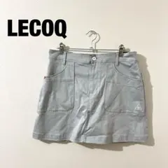 LECOQ ルコック 美品☆ ゴルフ レディース スカート グレー ロゴ刺繍