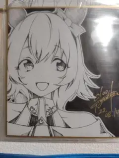 ウマ娘　二次創作直筆イラストミニ色紙　カレンチャン