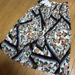 新品　SOUPスープ 花柄ロングスカート L