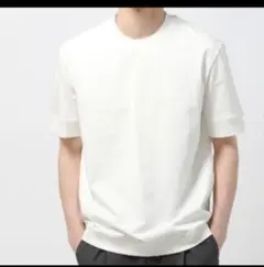 ホワイト クルーネック 半袖Tシャツ